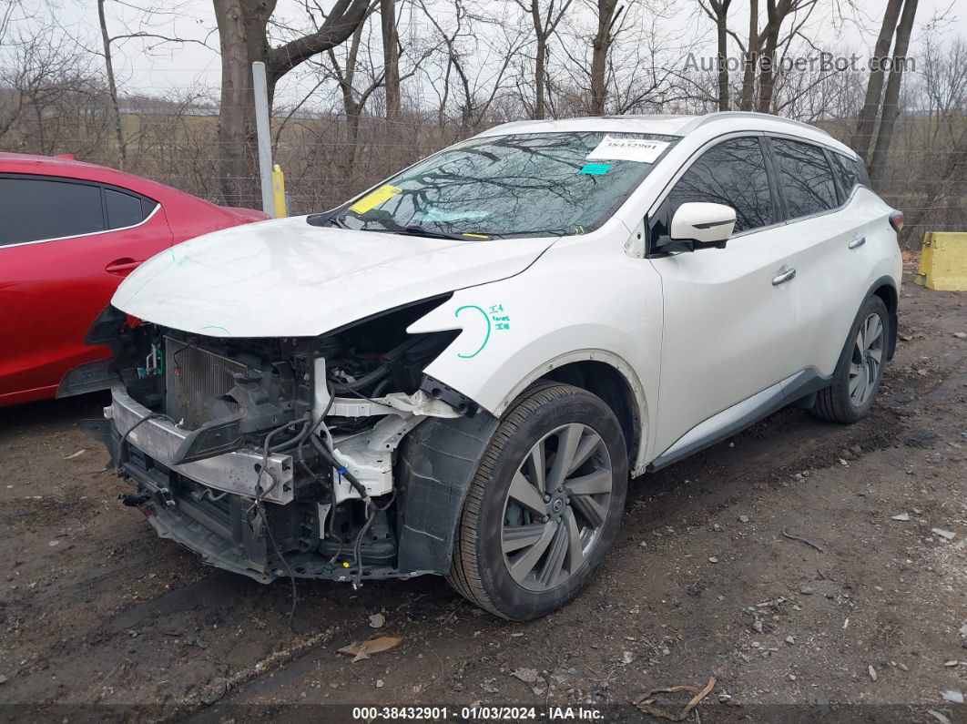 2019 Nissan Murano Sl White vin: 5N1AZ2MS4KN136814