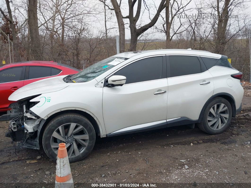 2019 Nissan Murano Sl White vin: 5N1AZ2MS4KN136814