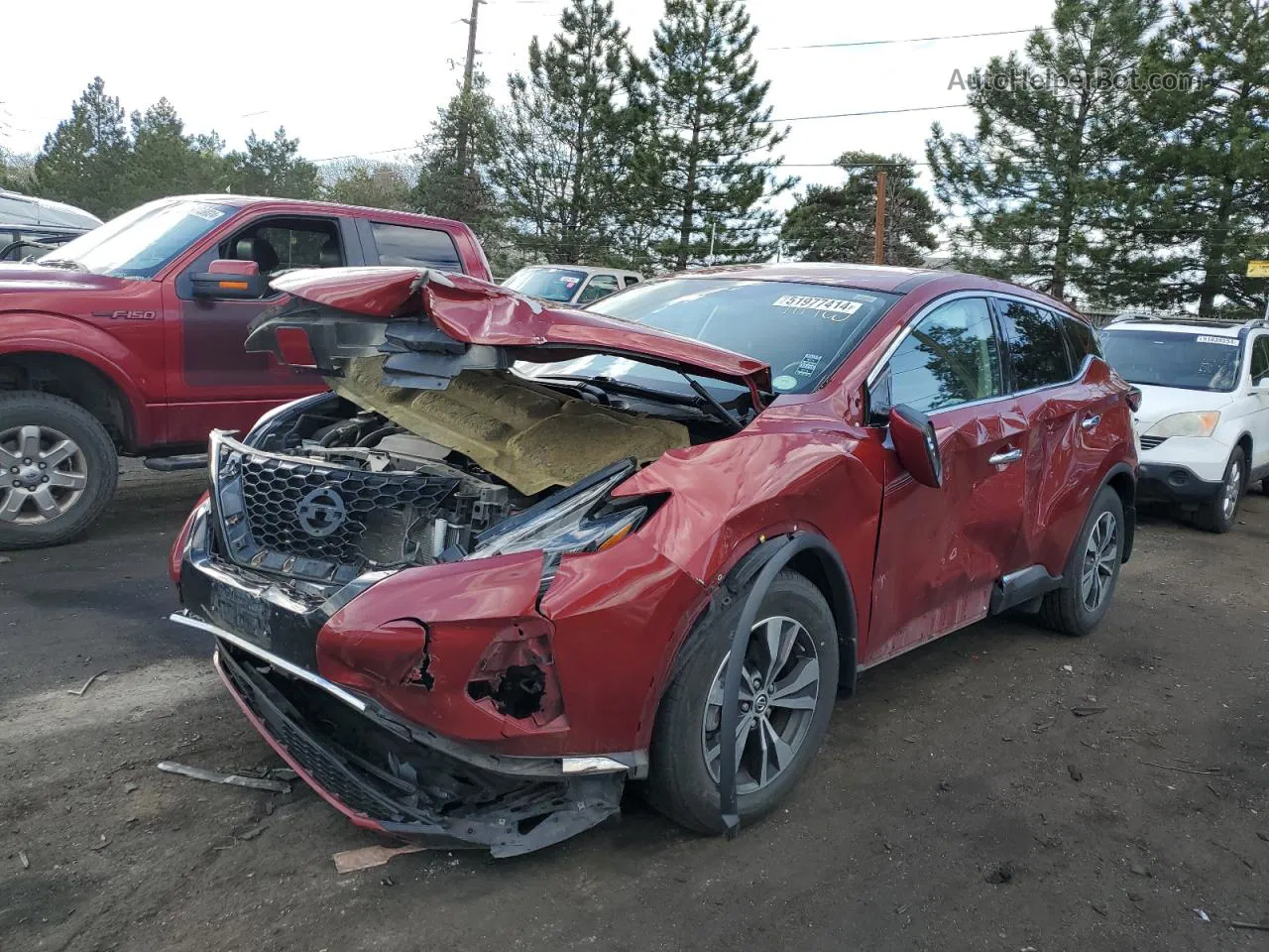 2019 Nissan Murano S Red vin: 5N1AZ2MS4KN166072