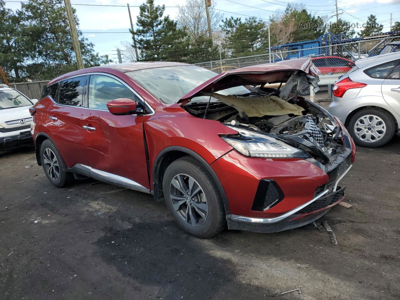 2019 Nissan Murano S Red vin: 5N1AZ2MS4KN166072