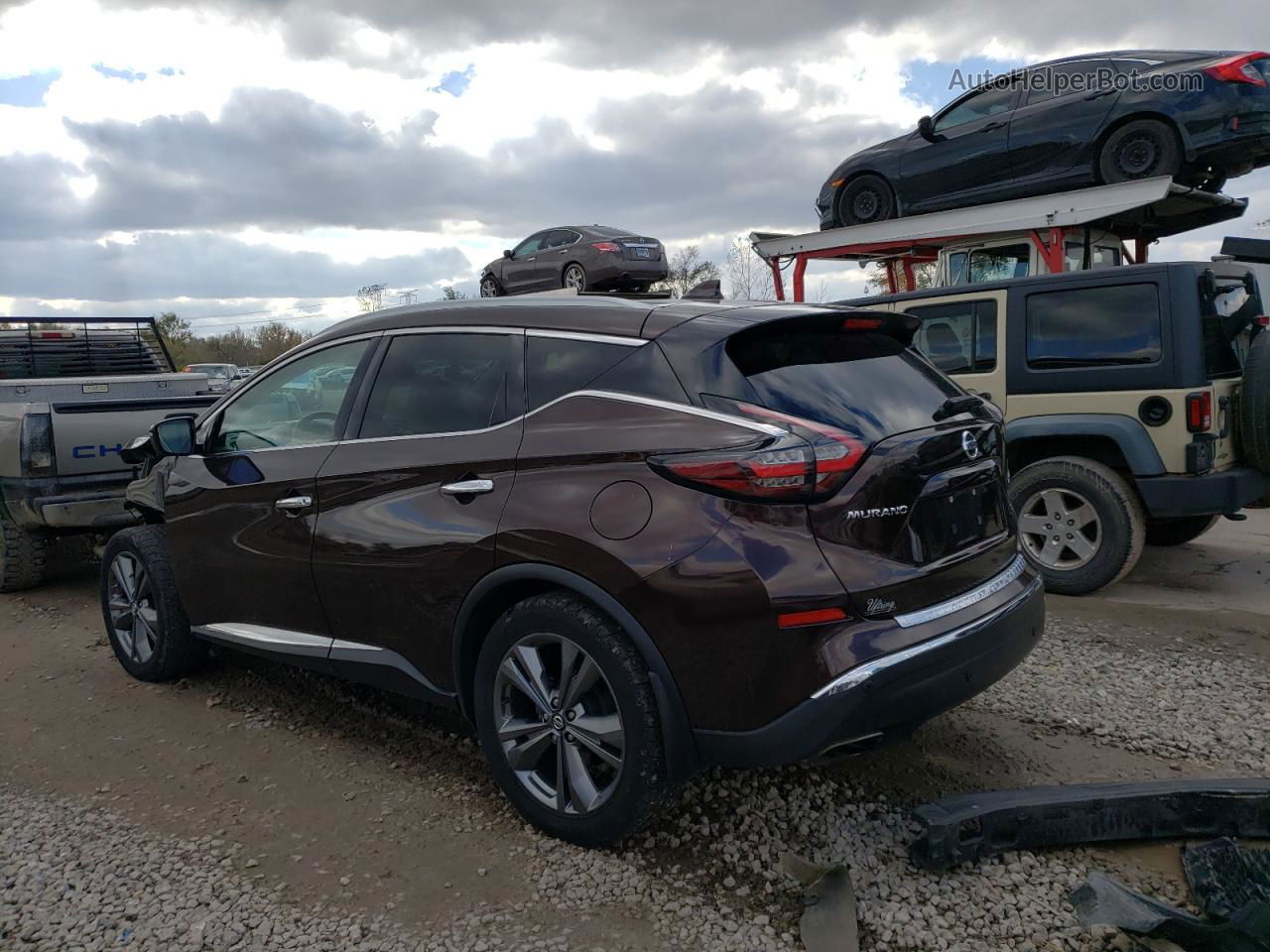 2019 Nissan Murano S Burgundy vin: 5N1AZ2MS5KN119648