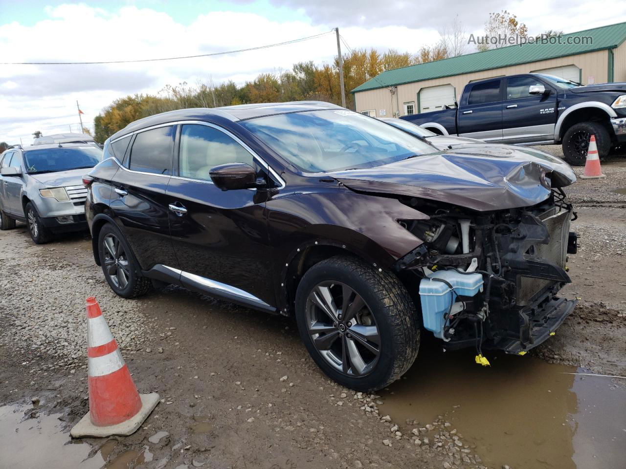 2019 Nissan Murano S Burgundy vin: 5N1AZ2MS5KN119648