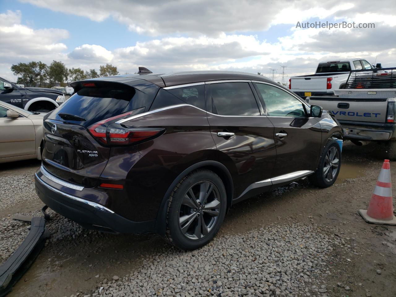 2019 Nissan Murano S Burgundy vin: 5N1AZ2MS5KN119648