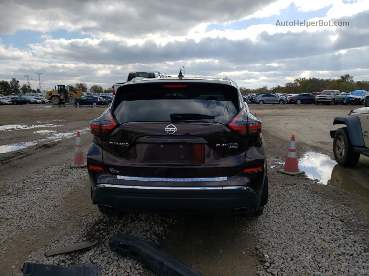 2019 Nissan Murano S Burgundy vin: 5N1AZ2MS5KN119648