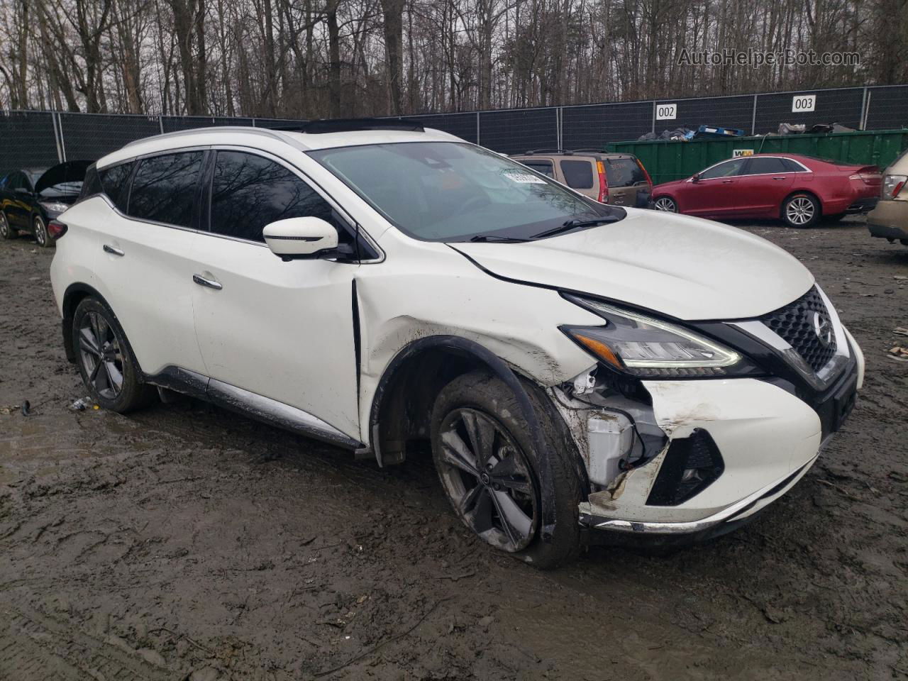 2019 Nissan Murano S White vin: 5N1AZ2MS5KN161155