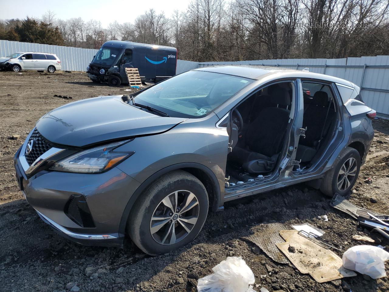 2019 Nissan Murano S Серый vin: 5N1AZ2MS5KN163438