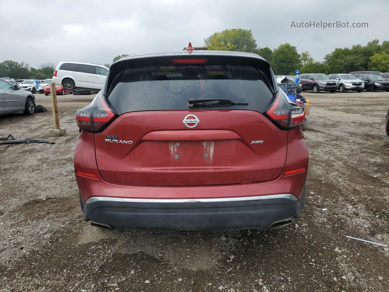 2019 Nissan Murano S Red vin: 5N1AZ2MS6KN153596