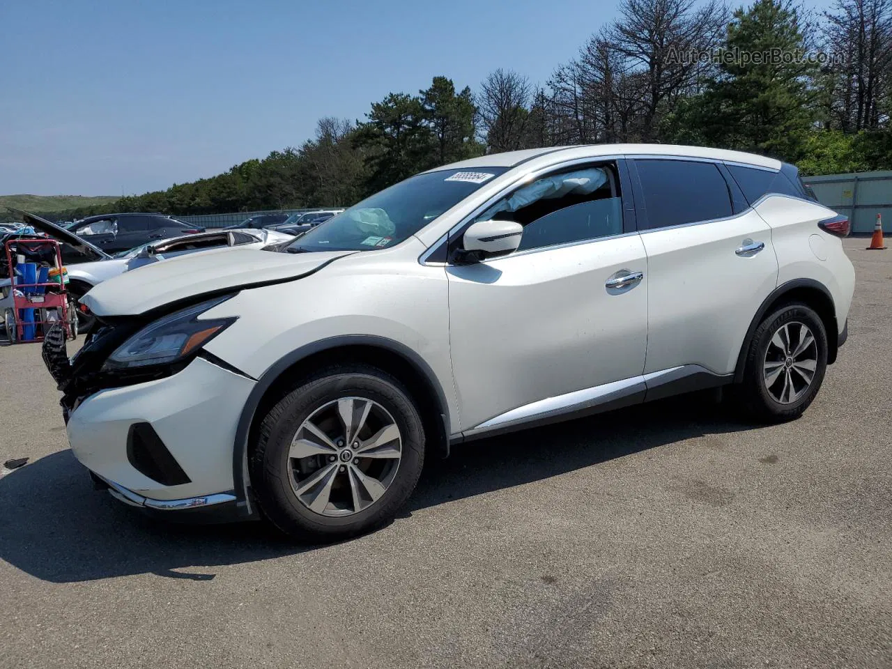 2019 Nissan Murano S White vin: 5N1AZ2MS8KN111477