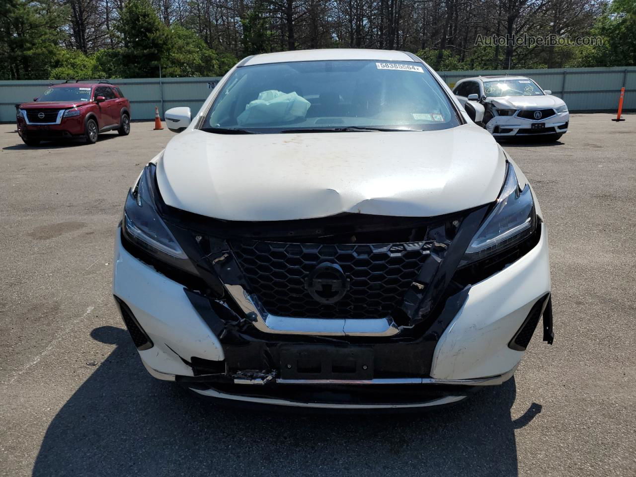 2019 Nissan Murano S White vin: 5N1AZ2MS8KN111477