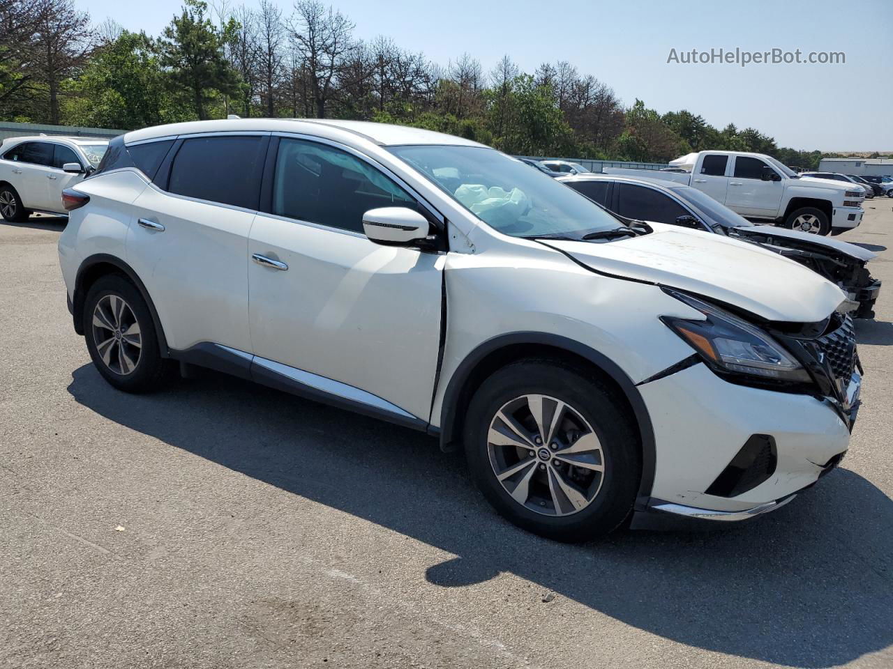 2019 Nissan Murano S White vin: 5N1AZ2MS8KN111477