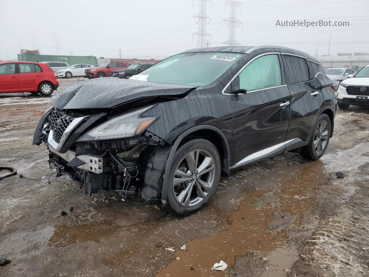 2019 Nissan Murano S Черный vin: 5N1AZ2MS8KN129168