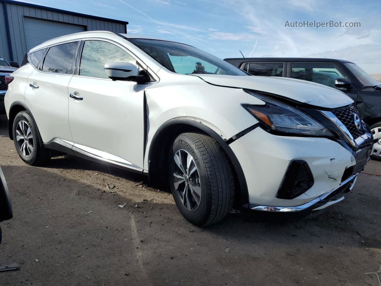 2019 Nissan Murano S White vin: 5N1AZ2MS8KN134578