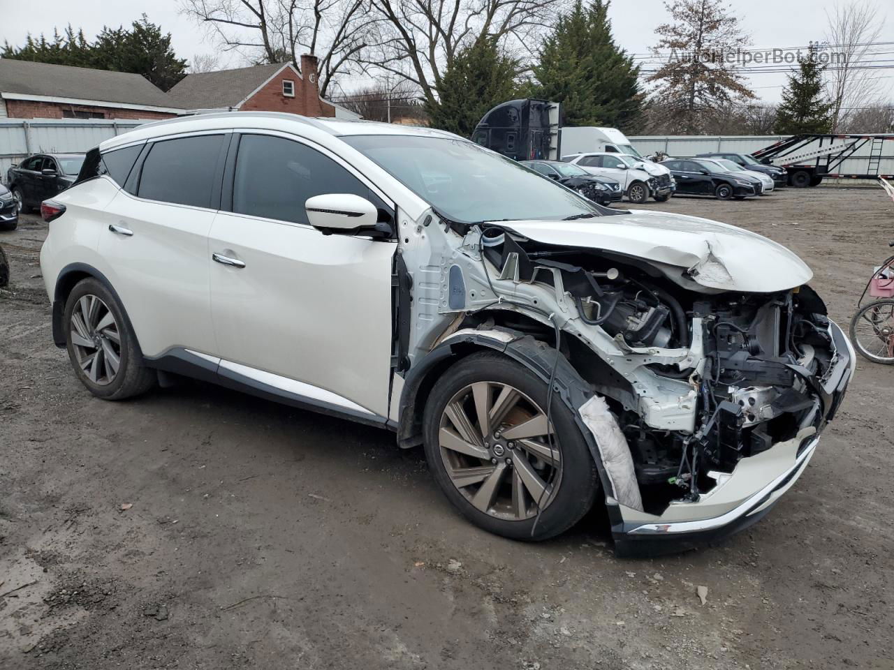 2019 Nissan Murano S White vin: 5N1AZ2MS9KN113352