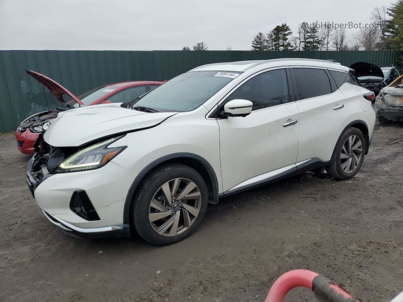 2019 Nissan Murano S White vin: 5N1AZ2MS9KN113352