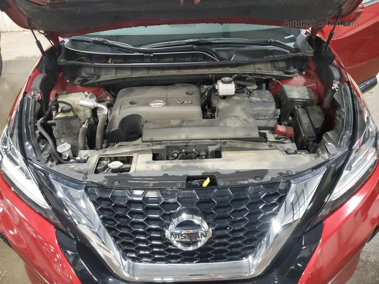 2019 Nissan Murano S Red vin: 5N1AZ2MSXKN137661