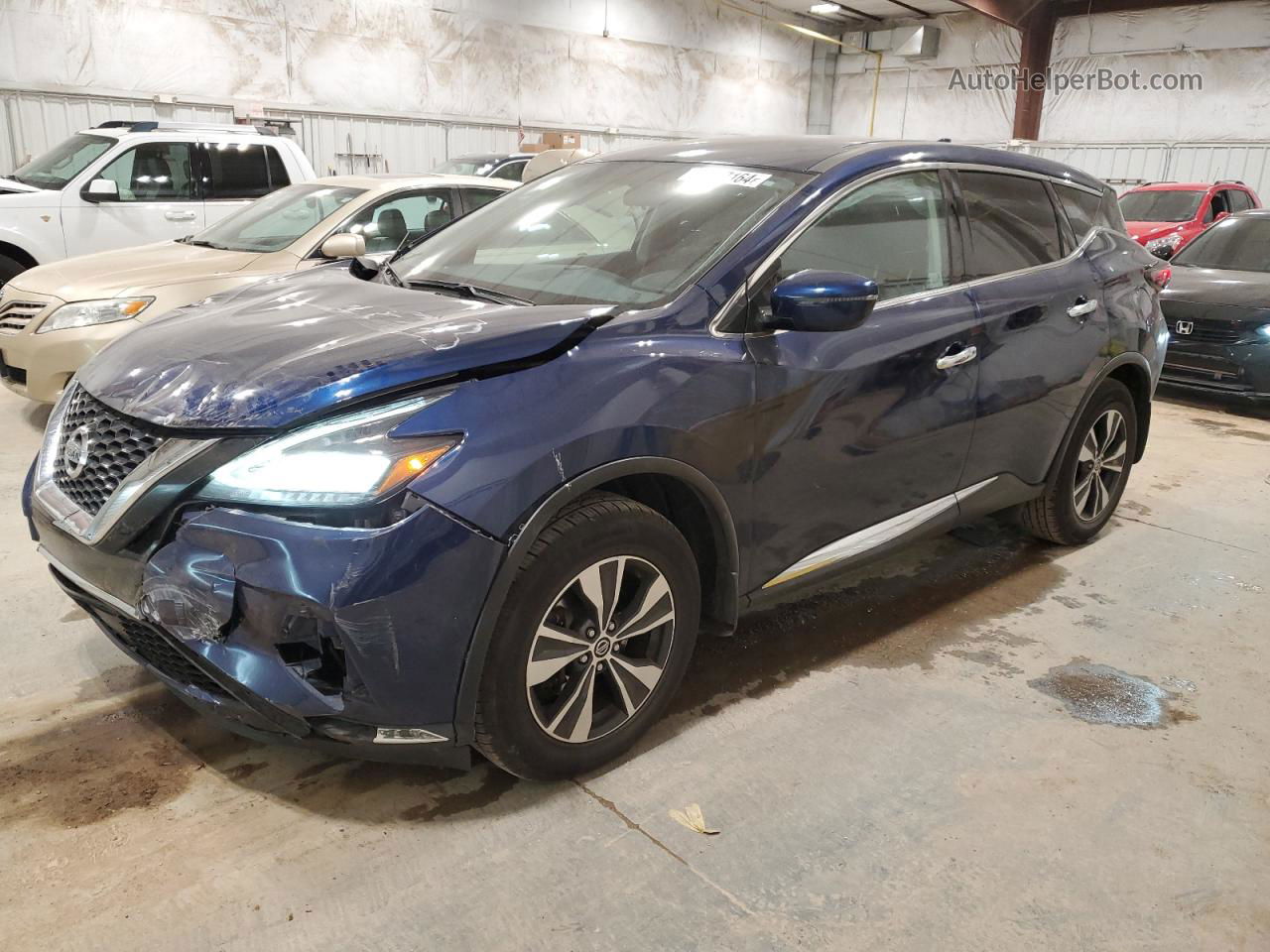 2019 Nissan Murano S Синий vin: 5N1AZ2MSXKN145274