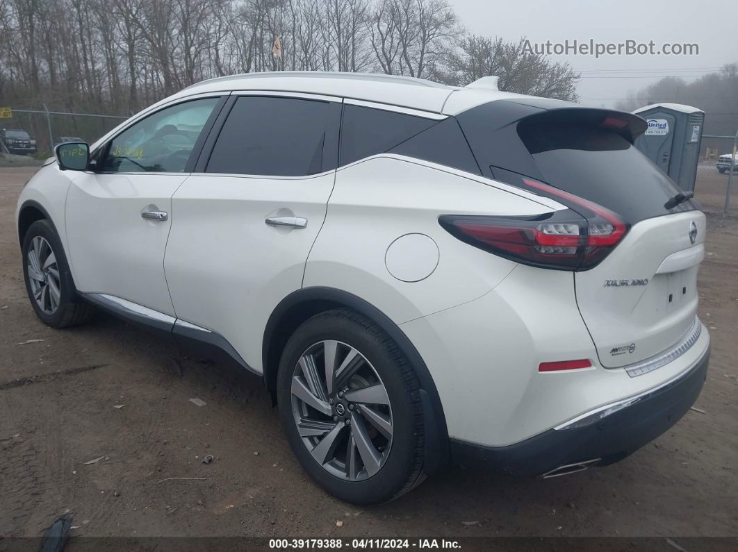 2019 Nissan Murano Sl White vin: 5N1AZ2MSXKN159174