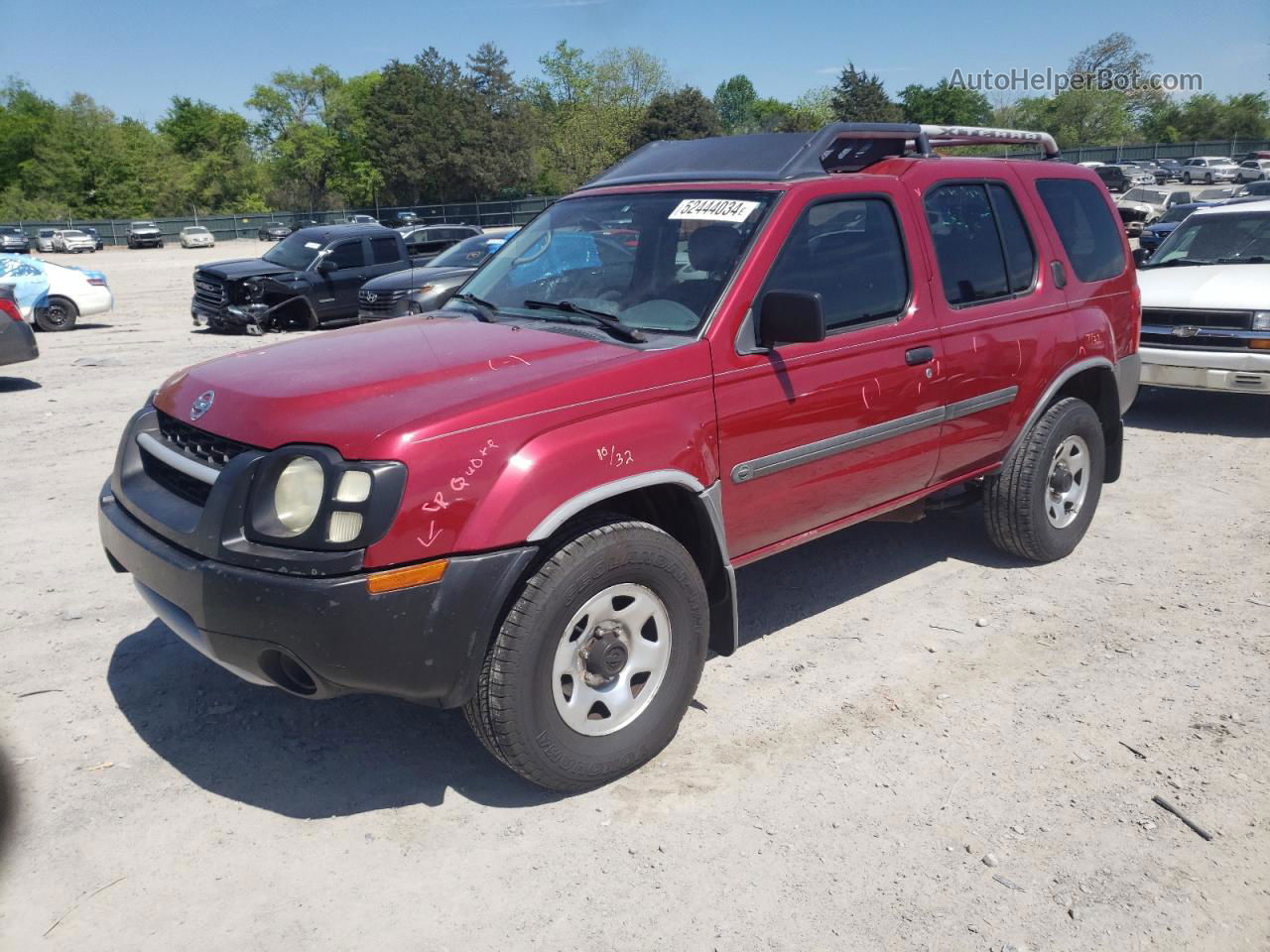 2003 Nissan Xterra Xe Red vin: 5N1DD28T23C696973