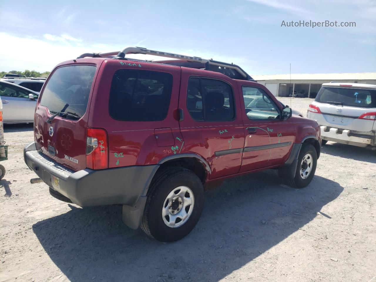 2003 Nissan Xterra Xe Red vin: 5N1DD28T23C696973