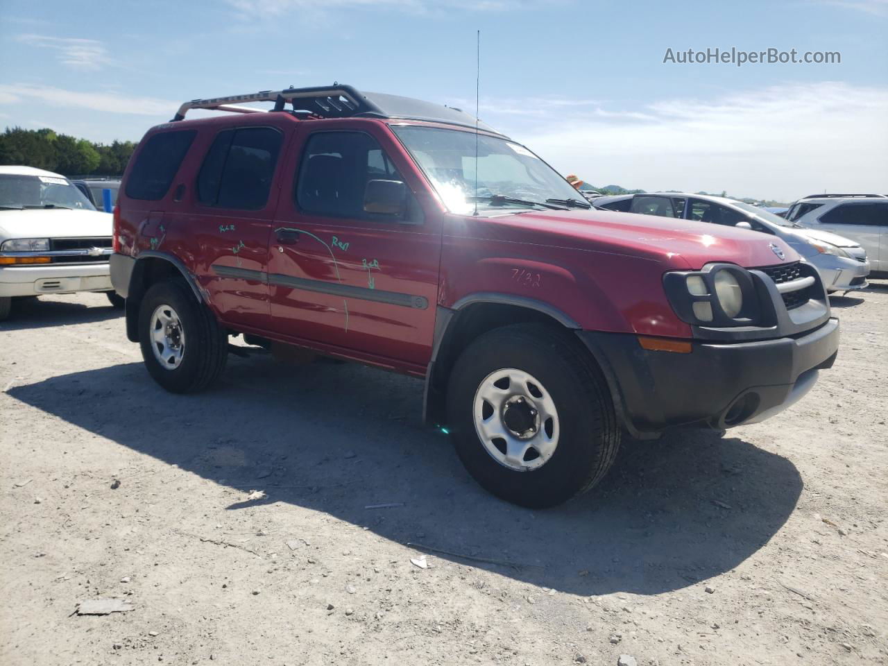 2003 Nissan Xterra Xe Red vin: 5N1DD28T23C696973