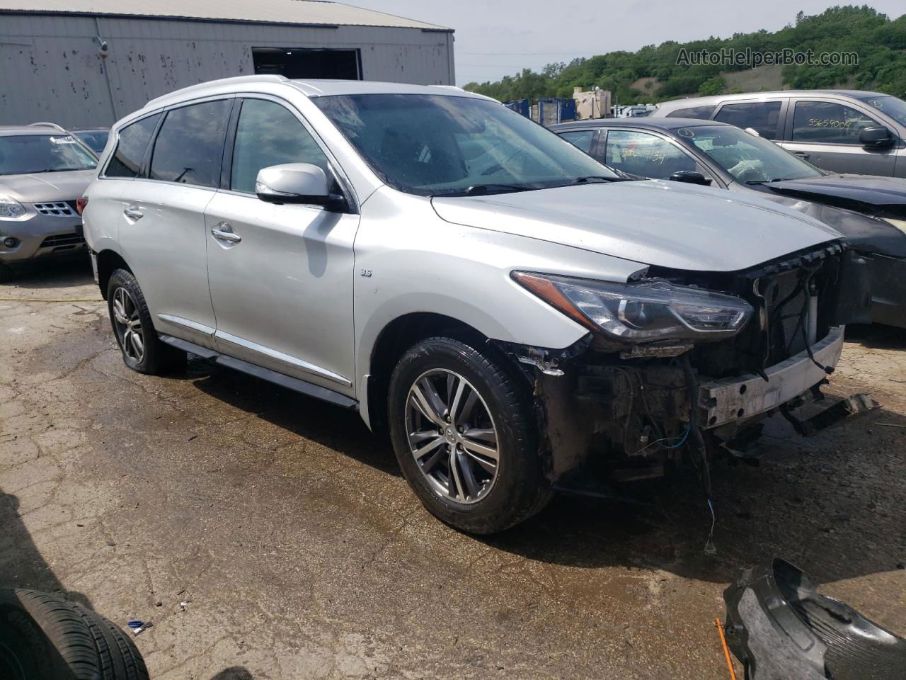 2017 Infiniti Qx60  Серебряный vin: 5N1DL0MM0HC505614