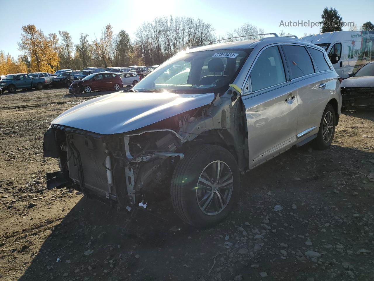 2017 Infiniti Qx60  Silver vin: 5N1DL0MM0HC510649