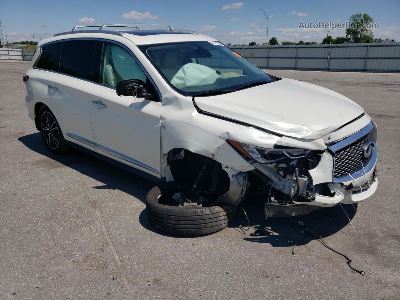 2017 Infiniti Qx60  White vin: 5N1DL0MM0HC515608