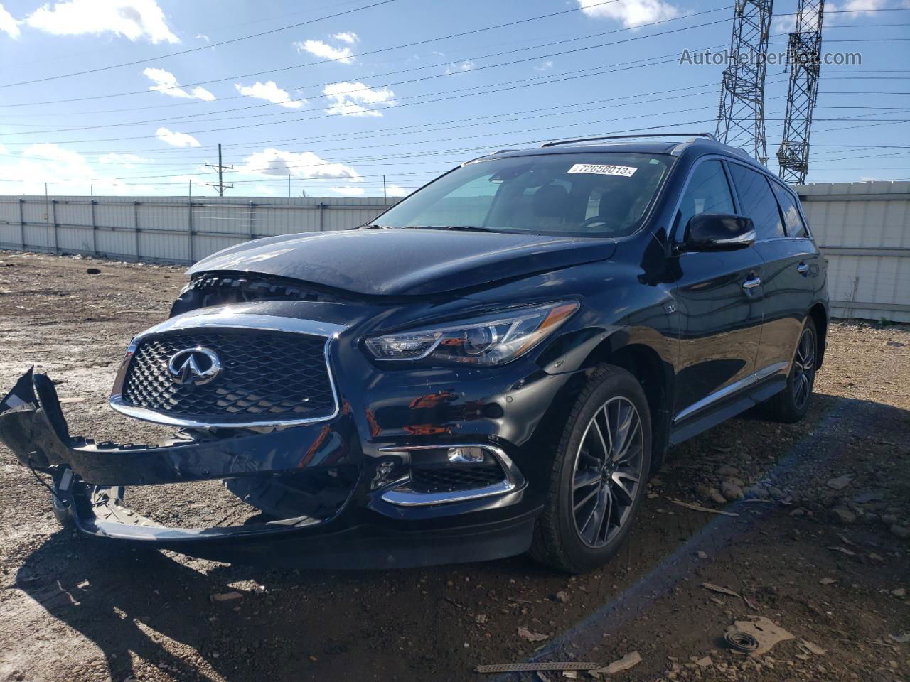 2020 Infiniti Qx60 Luxe Черный vin: 5N1DL0MM0LC527993