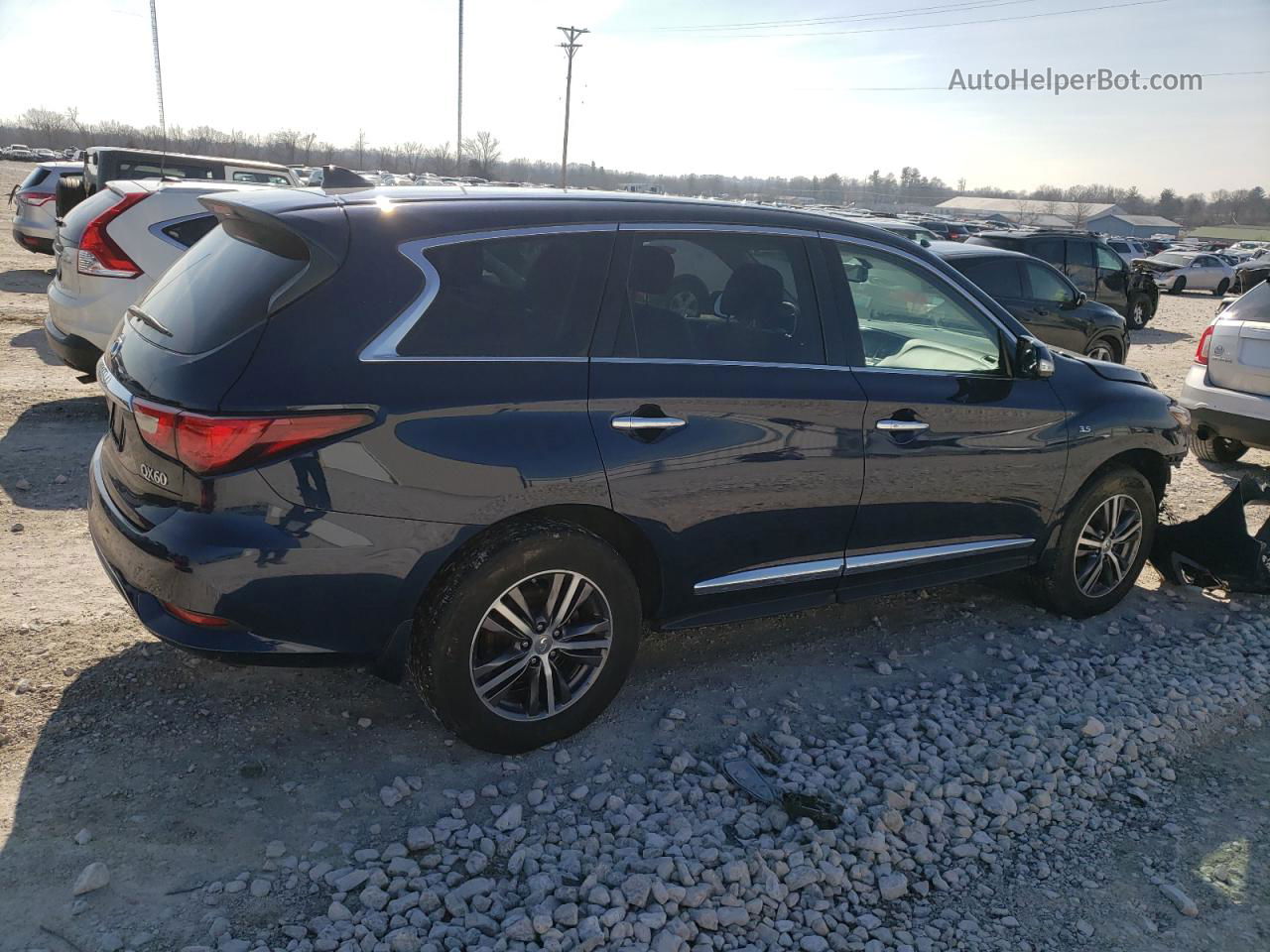 2017 Infiniti Qx60  Синий vin: 5N1DL0MM1HC506688