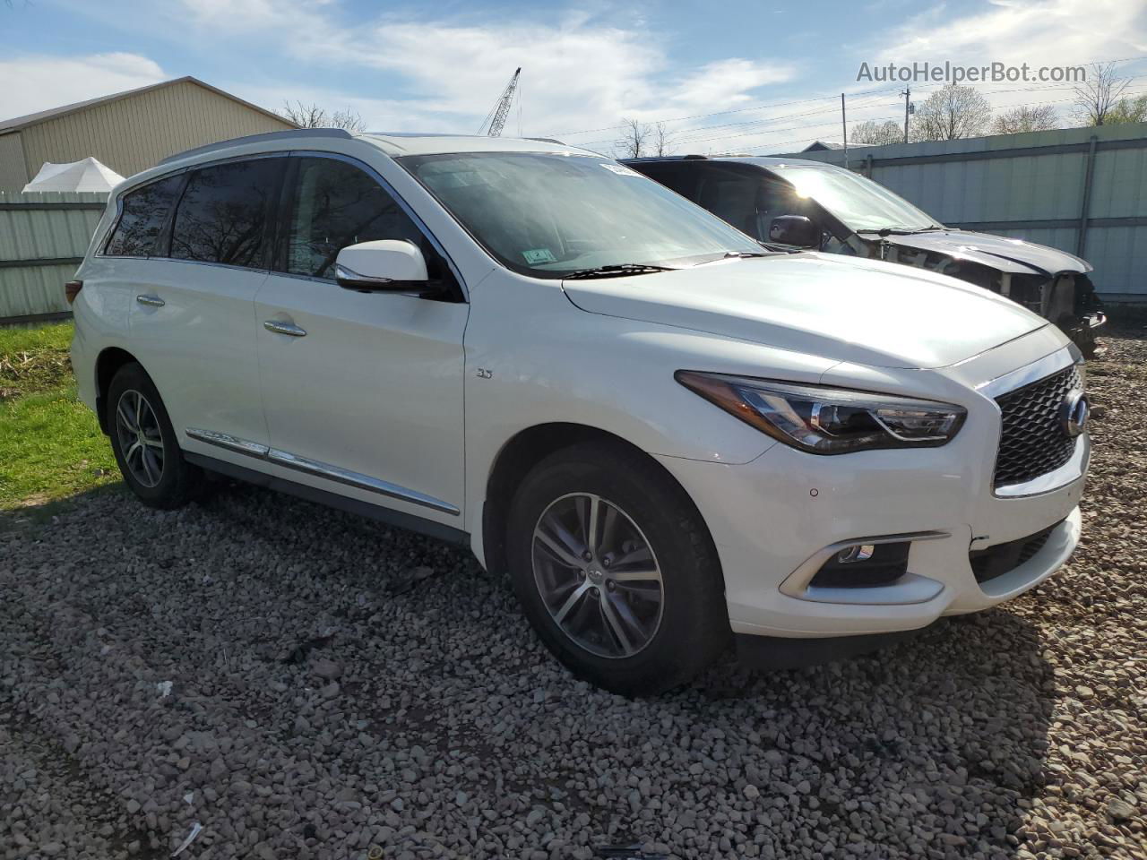 2017 Infiniti Qx60  White vin: 5N1DL0MM1HC542848