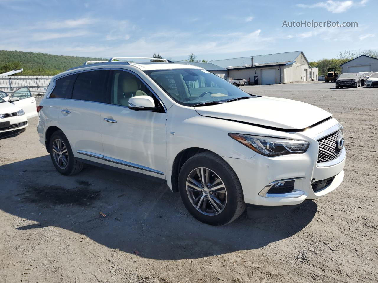 2017 Infiniti Qx60 Белый vin: 5N1DL0MM3HC508636