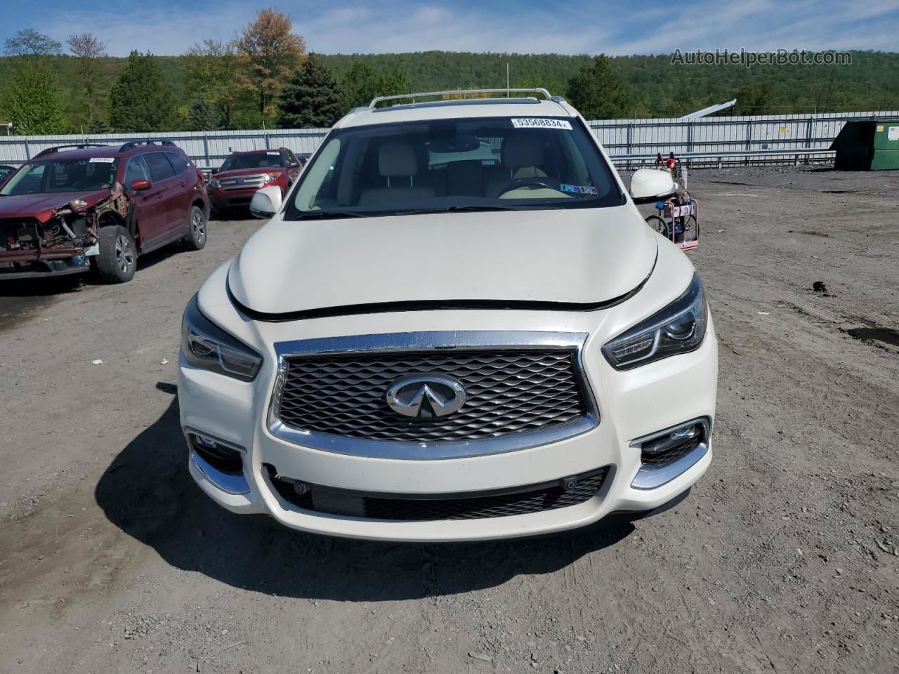 2017 Infiniti Qx60 Белый vin: 5N1DL0MM3HC508636