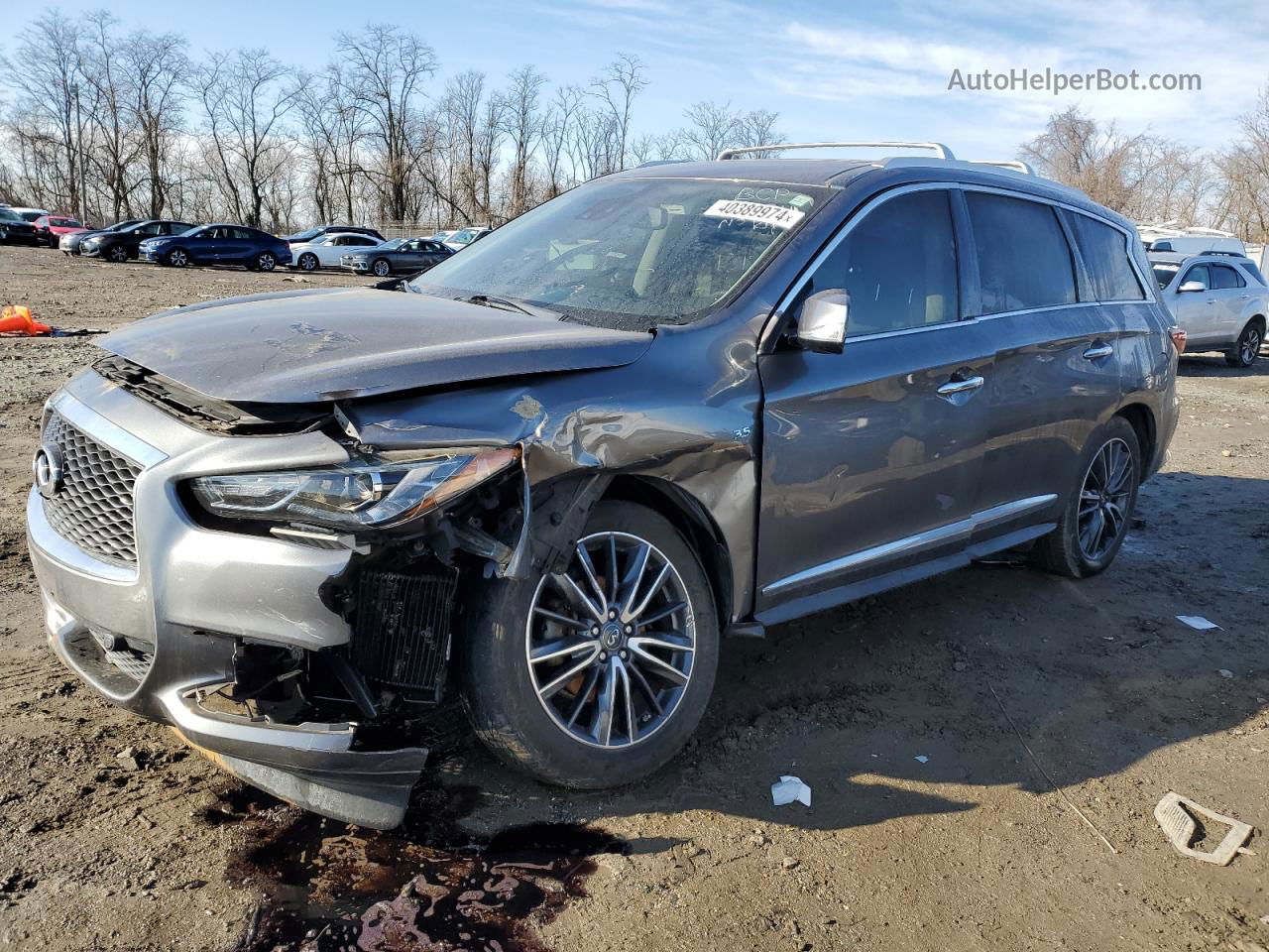 2017 Infiniti Qx60  Gray vin: 5N1DL0MM3HC513691