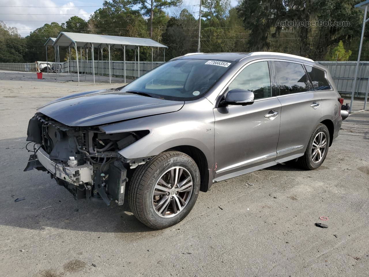 2017 Infiniti Qx60  Gray vin: 5N1DL0MM4HC526160