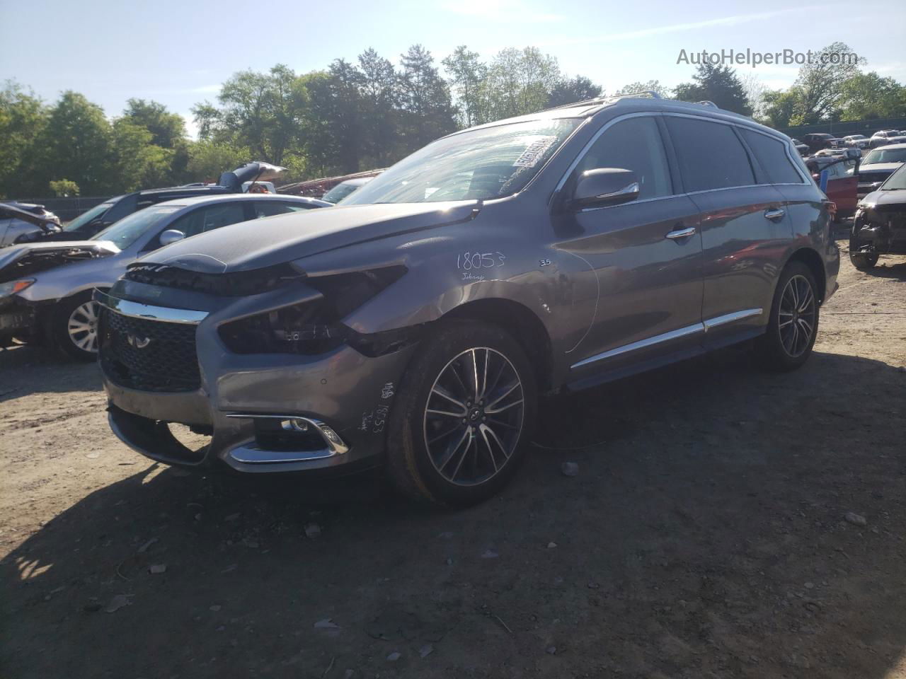 2017 Infiniti Qx60  Gray vin: 5N1DL0MM4HC528975