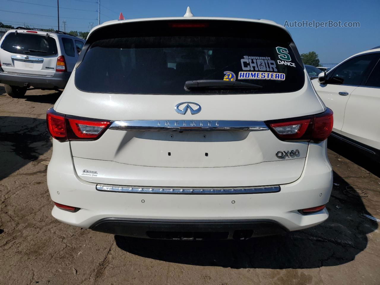 2017 Infiniti Qx60  White vin: 5N1DL0MM4HC553178