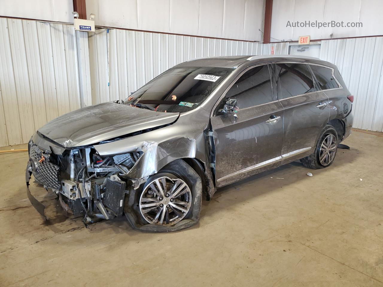 2017 Infiniti Qx60  Gray vin: 5N1DL0MM5HC542447