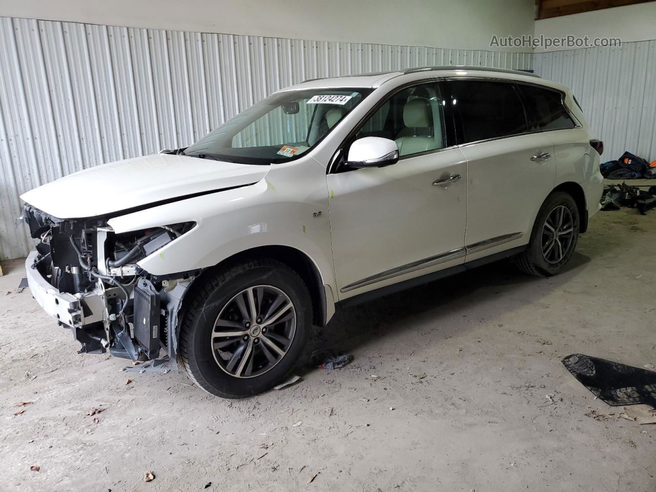 2017 Infiniti Qx60  White vin: 5N1DL0MM6HC556535