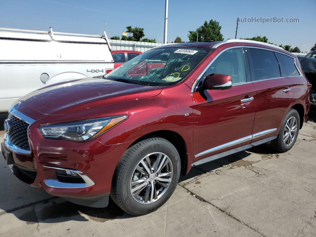 2020 Infiniti Qx60 Luxe Бордовый vin: 5N1DL0MM6LC525150