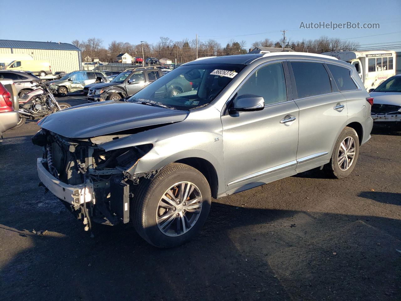 2017 Infiniti Qx60  Gray vin: 5N1DL0MM7HC552915