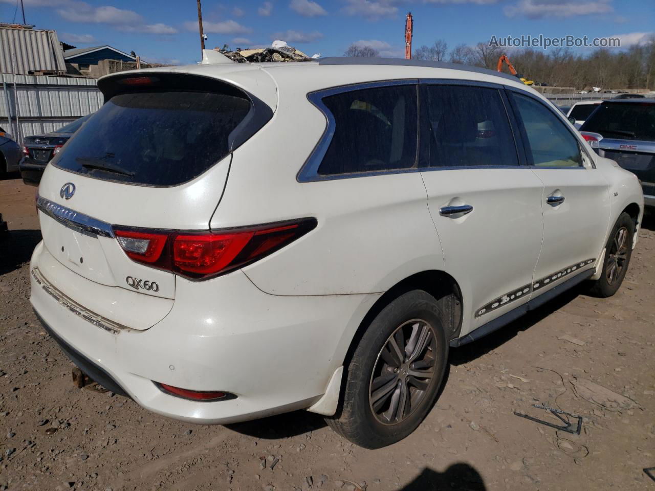 2017 Infiniti Qx60  White vin: 5N1DL0MM8HC545956