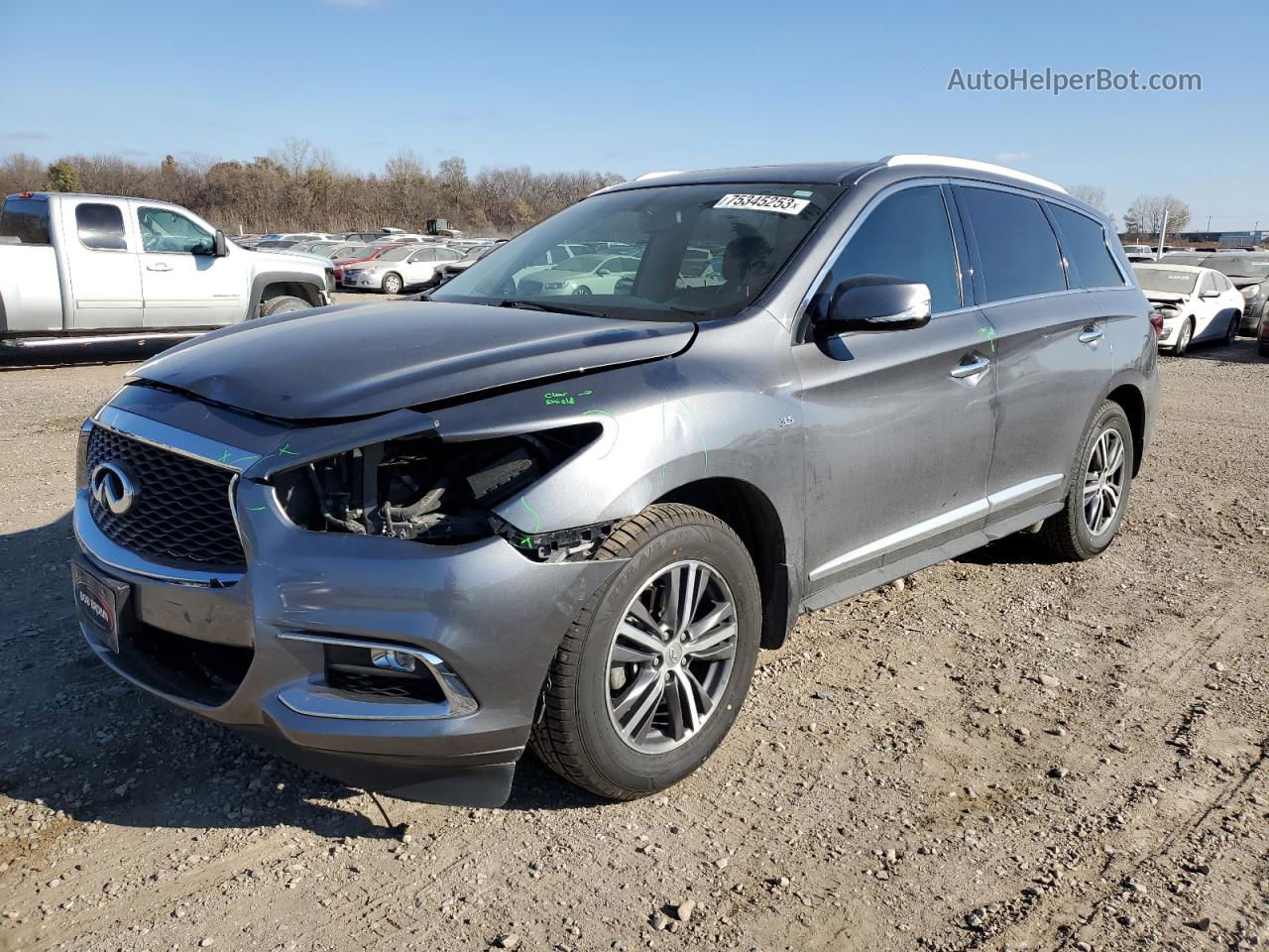 2017 Infiniti Qx60  Gray vin: 5N1DL0MM8HC554141