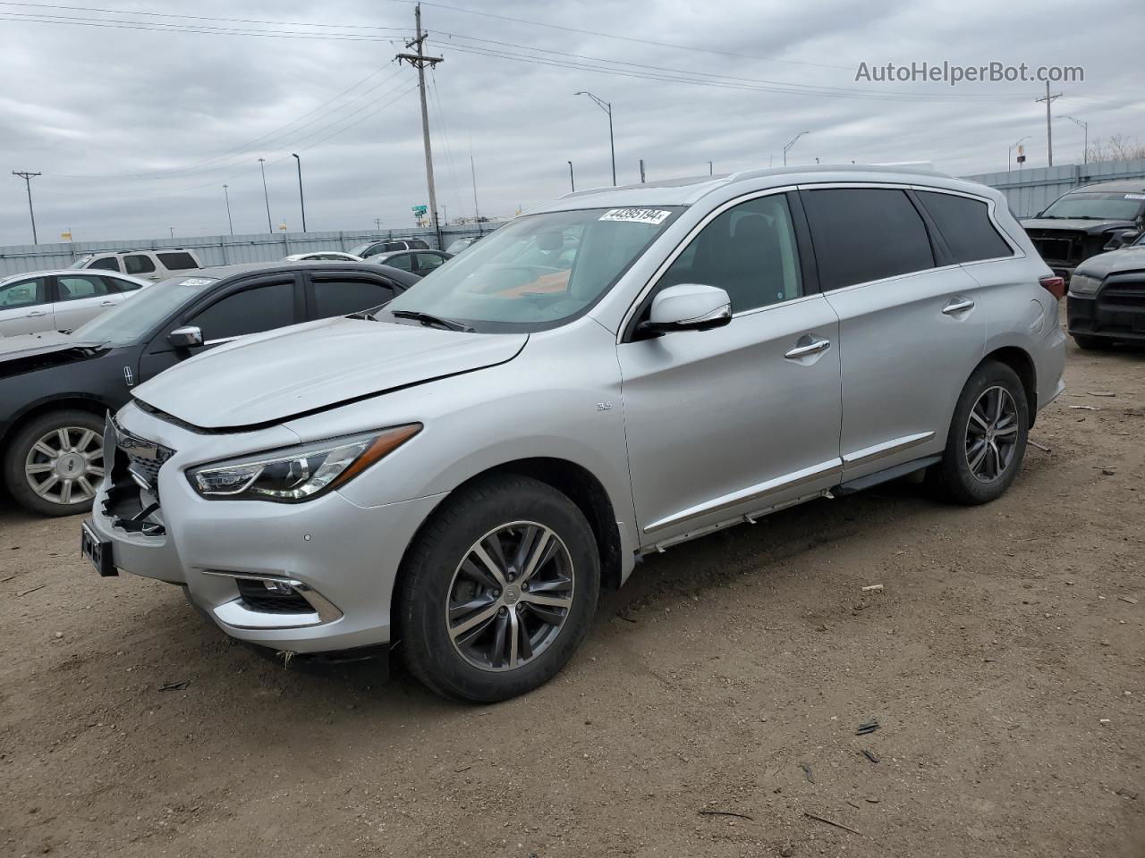 2017 Infiniti Qx60  Серебряный vin: 5N1DL0MM8HC557699