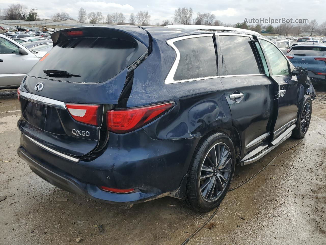 2017 Infiniti Qx60  Синий vin: 5N1DL0MM8HC558061