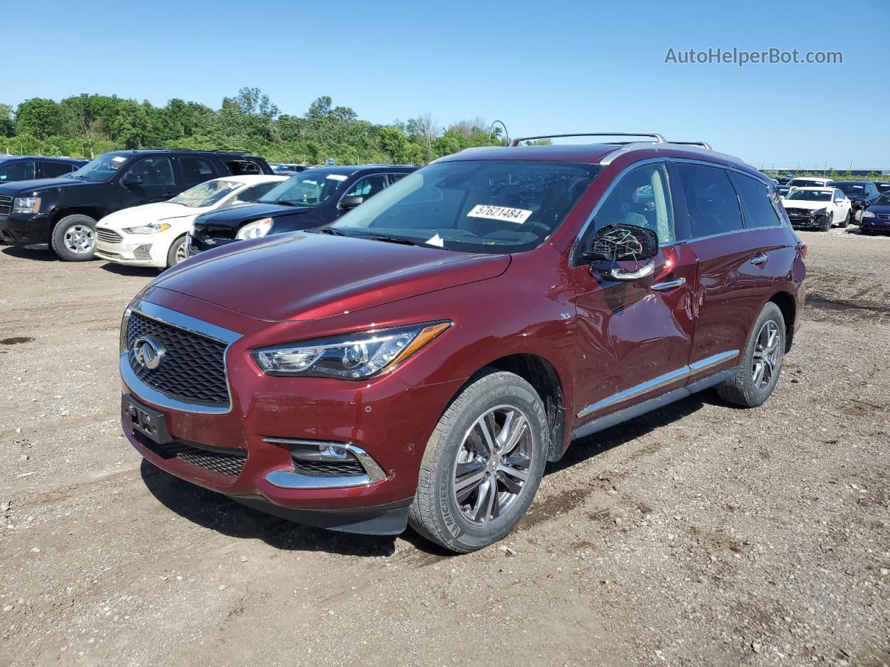 2020 Infiniti Qx60 Luxe Maroon vin: 5N1DL0MM9LC539172