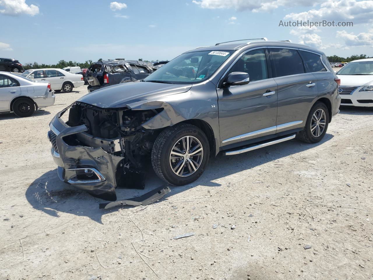 2017 Infiniti Qx60  Gray vin: 5N1DL0MN0HC557057