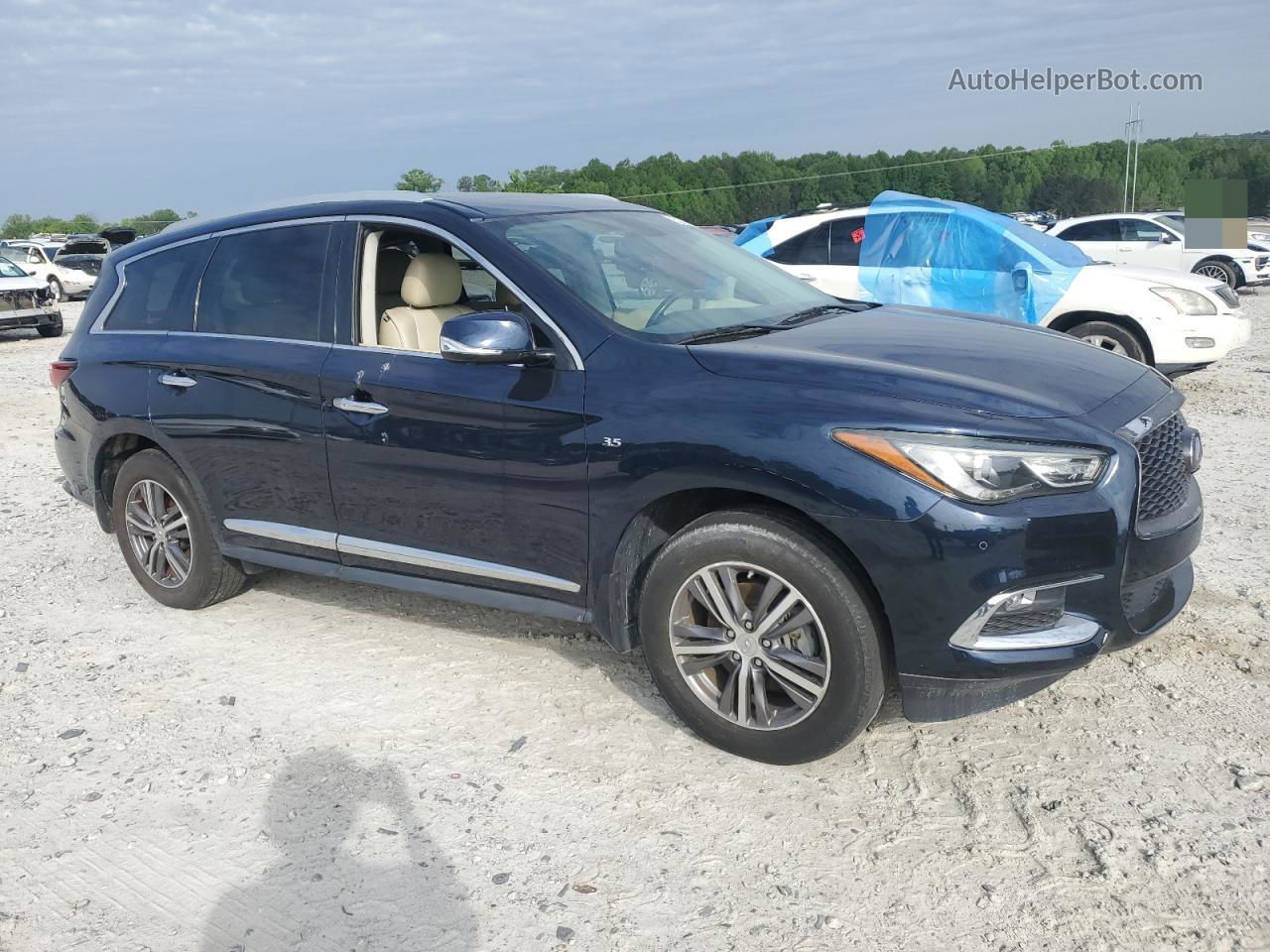 2017 Infiniti Qx60  Синий vin: 5N1DL0MN2HC510001