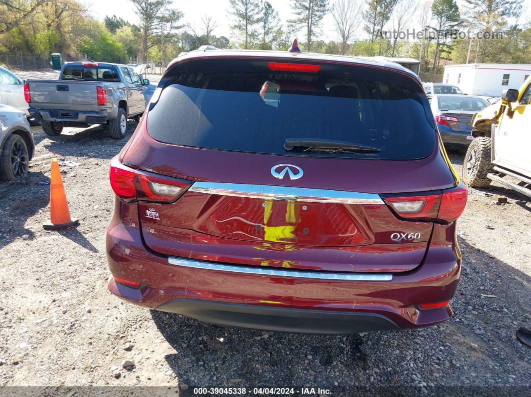 2020 Infiniti Qx60 Luxe Burgundy vin: 5N1DL0MN5LC504444