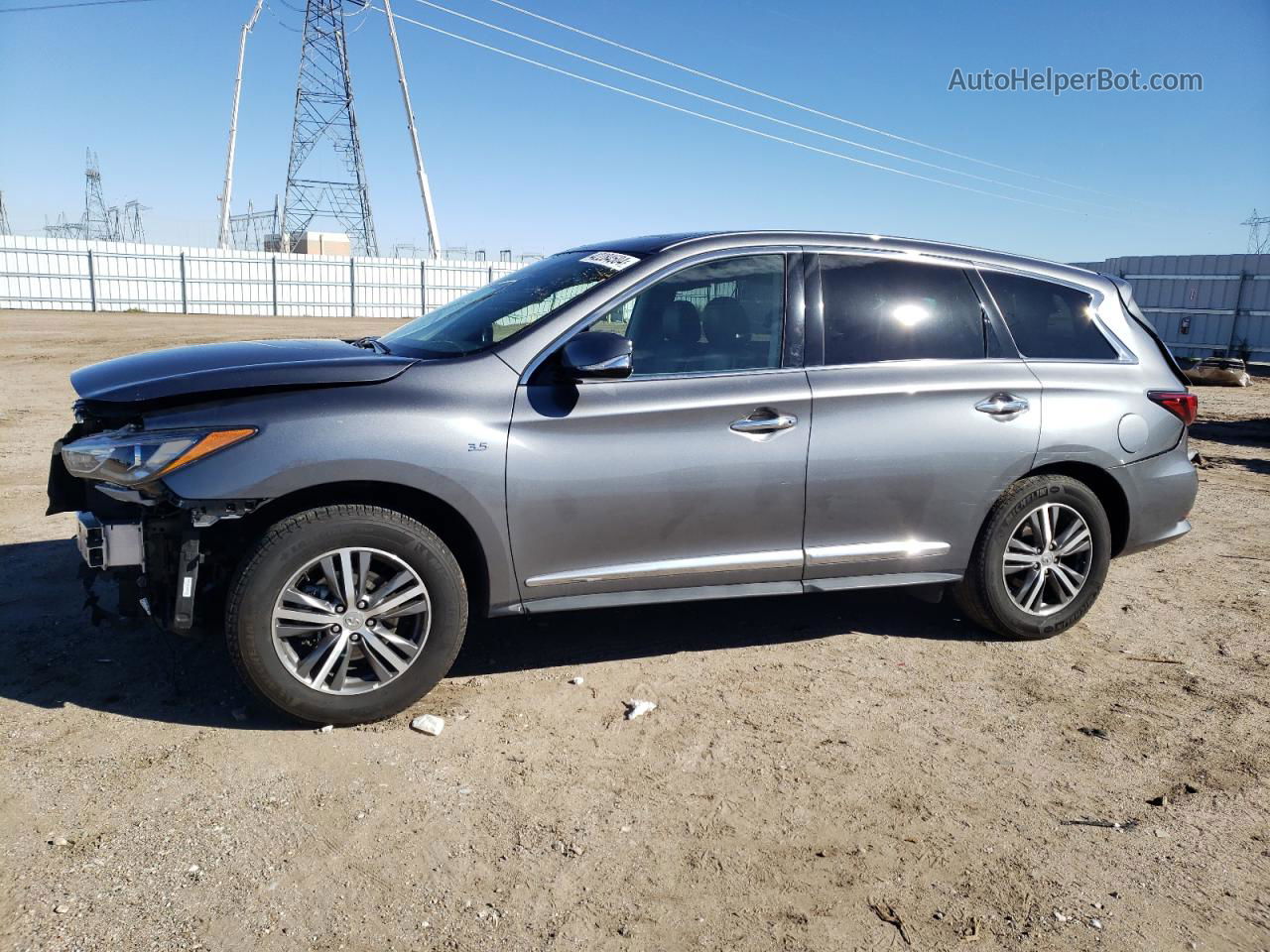 2020 Infiniti Qx60 Luxe Gray vin: 5N1DL0MN6LC503075