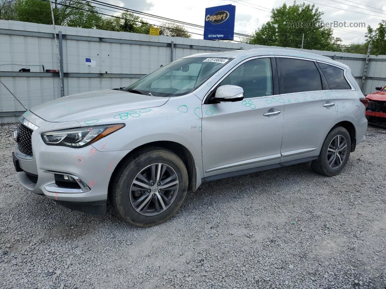 2020 Infiniti Qx60 Luxe Silver vin: 5N1DL0MN6LC513556